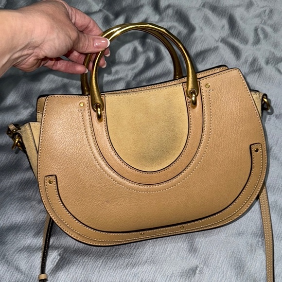 Chloe Pixie Medium Tan Leather Bag - Picture 6 of 11